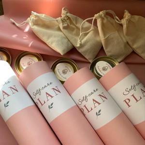 Картонный тубус с металлической крышкой для магнитных планеров Self care