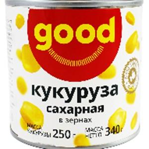 Кукуруза "GOOD"(ж/б) 340г
код товара 2013710