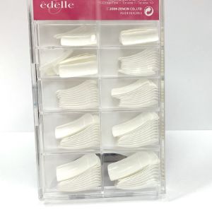 Edelle, типсы для наращивания ногтей с контактной зоне (100шт) Белые, Корея