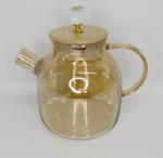 RA-6382 Чайник стекло "Янтарный" крышка бамбук со стеклянный с шариком 1.5 л RA-6382