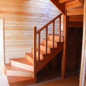 Лестница. Изготовление лестницы по индивидуальным размерам из массива дерева (хвоя, ясень, дуб, береза)