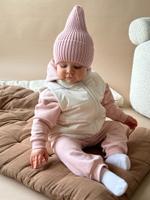 Жилетка без капюшона молочная