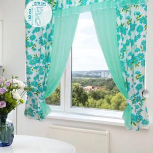 Представляем вам стильные короткие шторы на кухню от бренда ГАЛАНТ, которые станут прекрасным дополнением к вашему интерьеру! Модель выполнена из прочного и практичного репса, который не выгорает на солнце, быстро сохнет и легко стирается. Красивый рисунок в горошек в классическом стиле добавит уют и шарм вашей кухне. Комплект включает в себя две портьеры размером 270х180 см и два подхвата, которые подчеркнут элегантность штор. Ламбрекен, украшающий верхнюю часть штор, придает им завершенный вид и создает ощущение уюта. Шторы прекрасно подойдут для кухни, дачи или детской комнаты, создавая атмосферу тепла и комфорта. Благодаря шторной ленте, установка штор не составит труда.