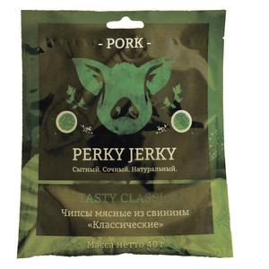 Чипсы мясные из свинины PERKY JERKY  Классические (сухое мясо