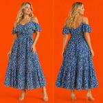 Midnight Bloom Signature Хлопковое Макси-Платье