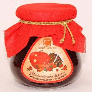 Рождественские новинки. Варенье бруснично-яблочное с корицей 