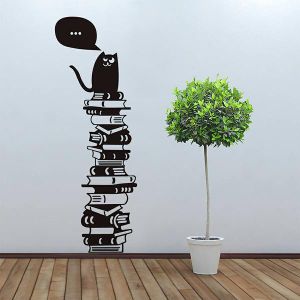 Наклейка на стену Smart Cat. Виниловые наклейки не просто «оживляют» стену, создают настроение и выступают в качестве эффектного декоративного элемента, но и выполняют важную функцию: с их помощью легко замаскируются случайные пятна или царапины на стене. 
