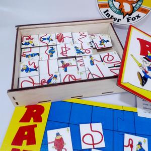 Настольная игра &#34;RAN&#34;. Собери шланг не пропуская ни одну клетку на поле. Но знай - не все так просто. Дети младшего возраста могут собирать шланги без игрового поля. Возраст 5+.