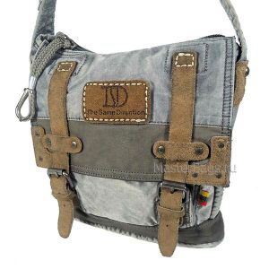 Сумка планшет TSD. Стильная молодёжная сумка планшет из текстиля с отделкой из натуральной кожи.
