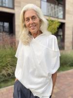 Блузка женская белая без рукавов, кимоно, трикотажная, женская жилетка БББР01