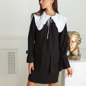 Платье 1402, размерный ряд 44-54, в двух цветах изумруд и черный