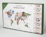 Декор "Карта мира на англ. языке" многоуровневый, цветной, XL 3191