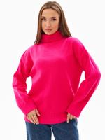 Свитер оверсайз вязаный цвет: фуксия Свитер оверсайз вязаный цвет: фуксия