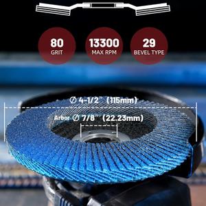 Диски шлифовальные 40-120 Grit, 115-125 мм