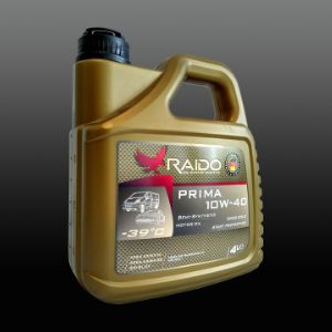 RAIDO Prima 10W-40 -  универсальное легкотекучее моторное масло, произведенное из высококачественных базовых масел селективной экстракционной очистки  и синтетических базовых масел,  с присущим им высоким индексом вязкости,  и специально подобранного пакета присадок, обеспечивающего  надежную защиту кулачков и толкателей клапанов от износа. Рекомендовано к использованию в бензиновых и дизельных двигателях (с турбонагнетателем и без него) в легковых автомобилях, а также грузовых автомобилей небольшой грузоподъемности и автофургонах, где производитель рекомендует масла соответствующие стандартам API SL/CF или ACEA A3/B4, или более ранним спецификациям.

Спецификации:
ACEA :  A3/B3-12, A3/B4-08
API:      SL/CF

MB 229.1
VW 501.01/505.00

Технические характеристики:
Плотность при 15 ° C, кг / л:	0.866
Вязкость -30 ° С, мПа:    	6220
Вязкость 40 ° С, мПа:    	96,00
Вязкость 100 ° С, мм² / с:    	14,10
Индекс вязкости:	151
Вспышка в открытом тигле, ° C:	216
Температура застывания, ° С:	-39
Базовое число, мг КОН / г:	8,0
Сульфатная зольность,%:	1.02