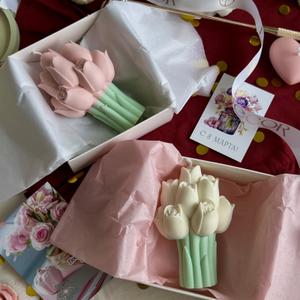 Свечи-тюльпаны из пчелиного или соевого воска