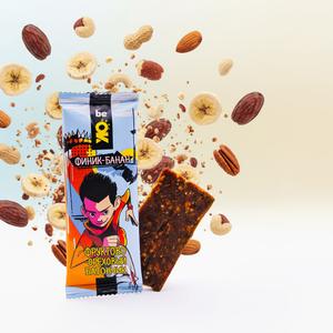 Фруктово-ореховые батончики BeOK ТМ BIO Elite Финик-Банан. Вес 30г.