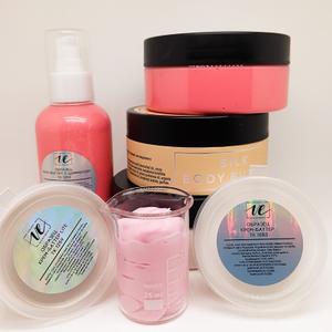 Крем-баттер для тела, крем-йогурт, мерцающее масло