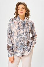 Блузка женская SWALLOW 884 Бежево-голубой принт 25C0884