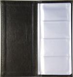 Визитница настольная на 96 визиток из итальянского кожзаменителя Premium черный 700004