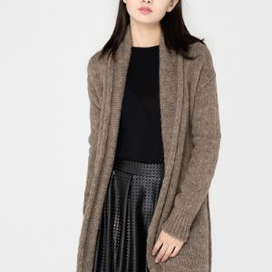 Кардиган свободного покроя,  CARDIGAN MOHAIR, акрил-42%, полиамид-30%, мохер-14%, шерсть-14%, цвета: Rosa vintage, Acciaio, Corda, S, M, L. Made in Italy.