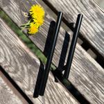 Ручка мебельная рейлинг черная RR 002 Black