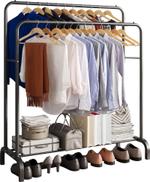 Вешалка напольная, 145 см х 110 см х 55 см. Чёрная