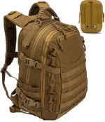 Мужской тактический рюкзак, военный рюкзак Большой военный рюкзак 40 л 3-дневный штурмовой рюкзак Сверхмощный рюкзак. Черный, песочный, зеленый