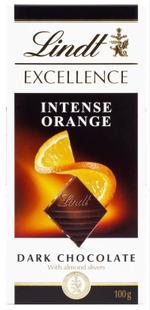 Темный шоколад Lindt Excellence (Линд Апельсин) Intense Orange 100 гр. 3046920028370