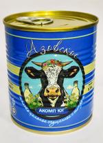 Молоко цельное сгущенное с сахаром М.Д.Ж. 8,5% ж/б 380 г. крышка л/вскр с кольц. ГОСТ 31688-2012 ТМ Азовское
