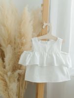 Блузка белая babyboomsiki "Мушка"