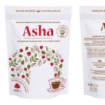 Черный листовой чай с кусочками клубники "ASHA" (Аша)