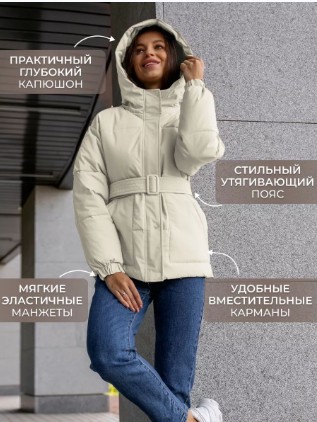Куртка женская Monomono с капюшоном короткая утепленная