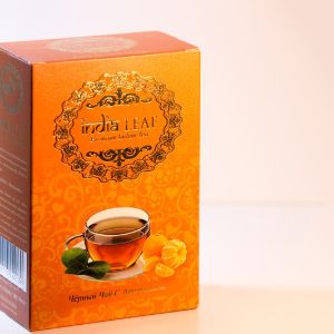 Цельный среднелистовой чай Ассам,цветки гибискуса,апельсиновая цедра,ядра граната,сафлоровые цветки и цветки подсолнечника.