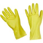 Перчатки хозяйственные латексные Household Gloves ЛОТОС "LUX"(размеры S, M, L, XL)/144