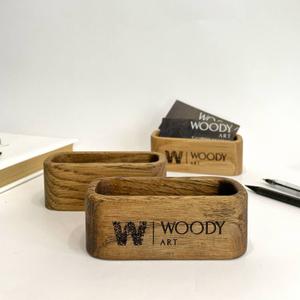 Подставка под визитки (визитница) из массива дуба