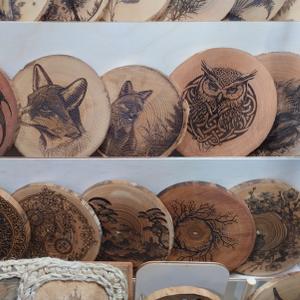 Подставки для горячего с гравировкой, в ассортименте