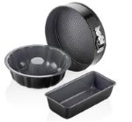 Black Color Cake Mold Set - 3 pcs