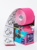 Кинезиологический тейп EM-Fix Sport, 5см х 5м цвет розовый 1789011