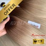 Flat-Tip Hair Extension Straight Nasa Hair Ombre Color 0061