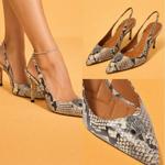 Туфли Serpentine Élégance Slingback с питоновым тиснением