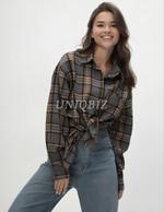 Базовая рубашка клетка Uniqbiz