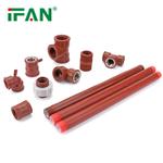 IFAN Hot Cold Water Thread Socket Elbow Tee 1/2''-1'' Nipple Union Plastic PPH Pipe Fittings pipe size