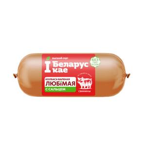 КОЛБАСНОЕ ИЗДЕЛИЕ ВАРЕНОЕ МЯСНОЕ. КОЛБАСА «ЛЮБИМАЯ С САЛЬЦЕМ» В/С ОХЛАЖДЕННАЯ, ПОЛИАМИДНАЯ ОБОЛОЧКА, 400 гр