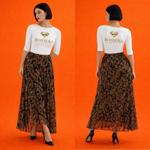 Императорская Шифоновая Макси-Юбка с Узором Пейсли