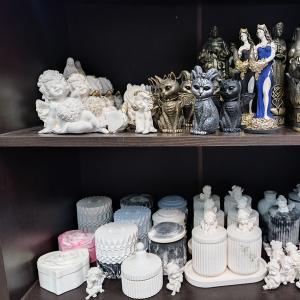 Статуэтки и шкатулки из гипса ручной работы