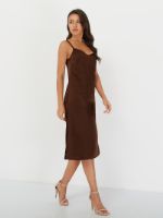 Платье-комбинация ANNA Collection цвет шоколадный 15942151