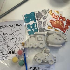 Набор из гипса для раскрашивания «Транспорт»
(100₽)

В набор входит:
1. Фигурка гипсовая 1 шт
2. Краски 3 шт
3. Кисть
4. Открытка раскраска
5. Пакет
6. Подарок сюрприз




(готовый набор для раскрашивания, ничего дополнительно докупать не нужно)