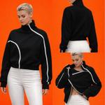 Асимметричный Свитшот Sculpted Line с Дизайнерской Молнией