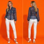 Celestia — Прозрачная Блузка с Декоративной Отделкой